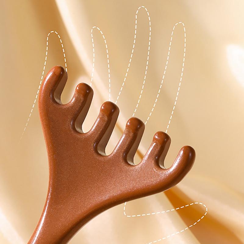 Расческа для ухода за головой, массажная расческа для меридиана, массажер для скребков Гуаша с шестью зубцами, массажер для скребков Гуаша для лица и тела