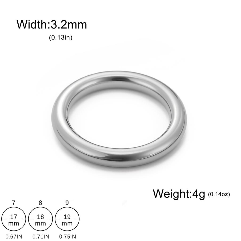 Multiple Layers Stainless Steel Gold Zircon Rings Women Polished Finger Ring Minimalist Fashion Jewelry