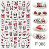 Nail Art Stickers, Romantic Valentine'S Day Love Cartoon Panda Love Adhesive Nail Stickers
