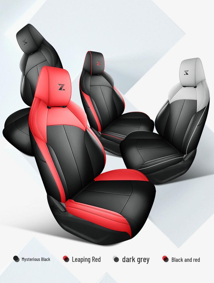 Кожаная накидка на сиденье автомобиля Oshan Z6 - Всесезонная, 5-местная, Универсальная посадка