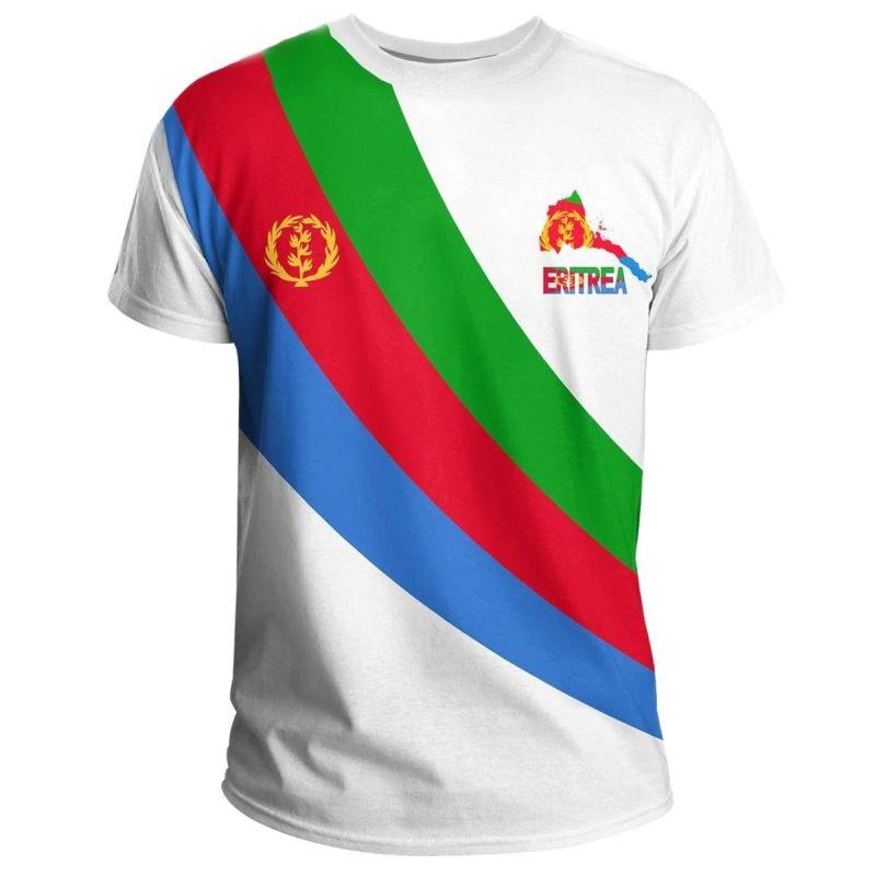 2023 Tessffel Africa Country Eritrea Lion Colorful Retro 3DPrint Men/Women Summer Casual Funny Short Sleeves T-Shirts Streetwear