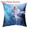The Frozen Snow Queen Cartoon Cushion Cover Linen Material Cozy Spaces Home