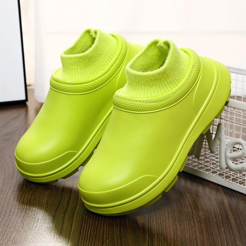 Осень и Зима Пара Водонепроницаемые Плюшевые Теплые Хлопковые Ботинки Уличная Платформа Противоскользящие Повседневные Модные Базовые Универсальные