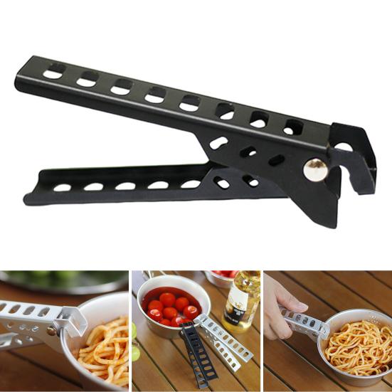 Зажим для кастрюли из алюминиевого сплава с защитой от ожогов, легкий полый дизайн, прецизионный зажим, щипцы для защиты от ожогов, посуда