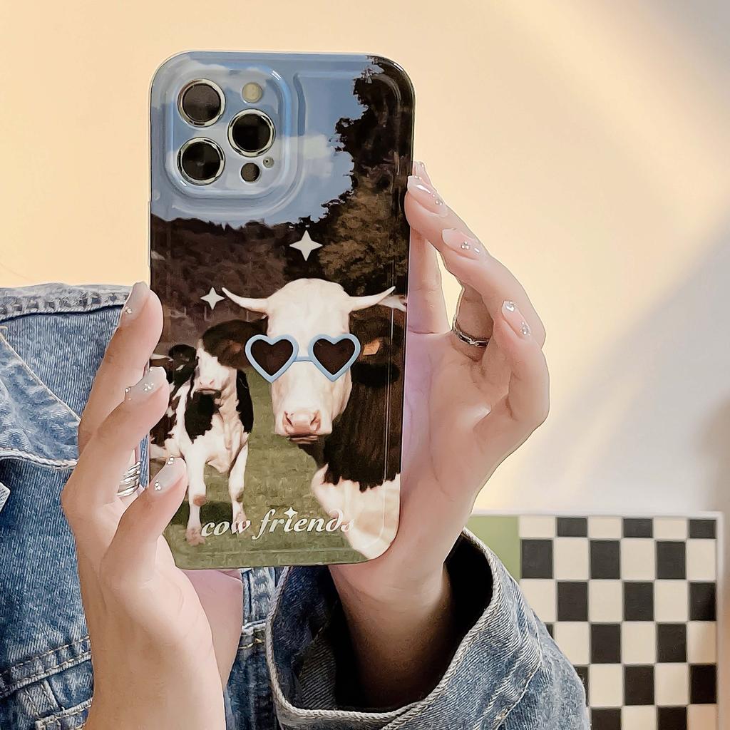 Cow Friend Relif 3d Imd Soft Silicone Shockproof Phone Case For Iphone 14 Pro Max 13 12 11 Promax Cute Catoon Back Cover Shell