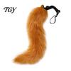 Theme Party Costume Accessories Plush Fox Cosplay Mask, Fluffy Tail, Costumes Props, Fuzzy Animation Lovers Gift Mask for Anime Convention And
