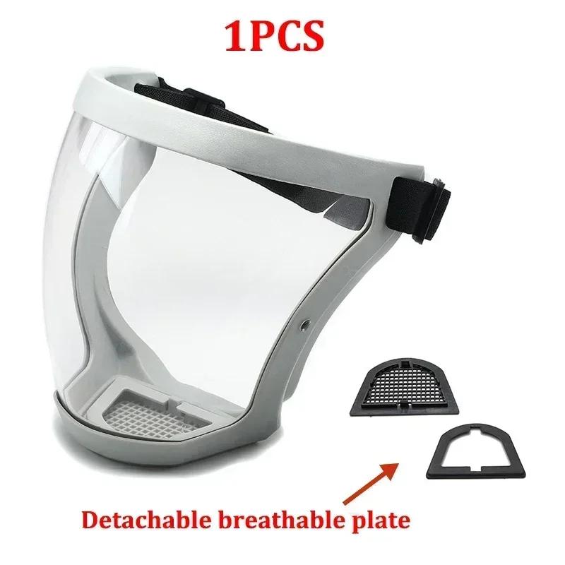 Полнолицевая маска, прозрачная защитная крышка для головы, глаз, очки, козырьки для экрана, пыленепроницаемая, противотуманная, кухонная утварь