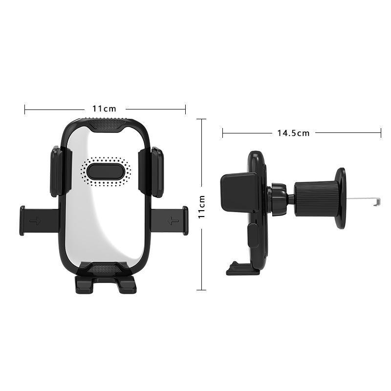Вращающийся на 360° автомобильный держатель для телефона с защитой от сотрясений и перевернутым крючком для вентиляционных отверстий
