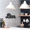 [Q6572] - 3D Wooden Decorative Word 'Bar' Black - 30x14x1. 5cm