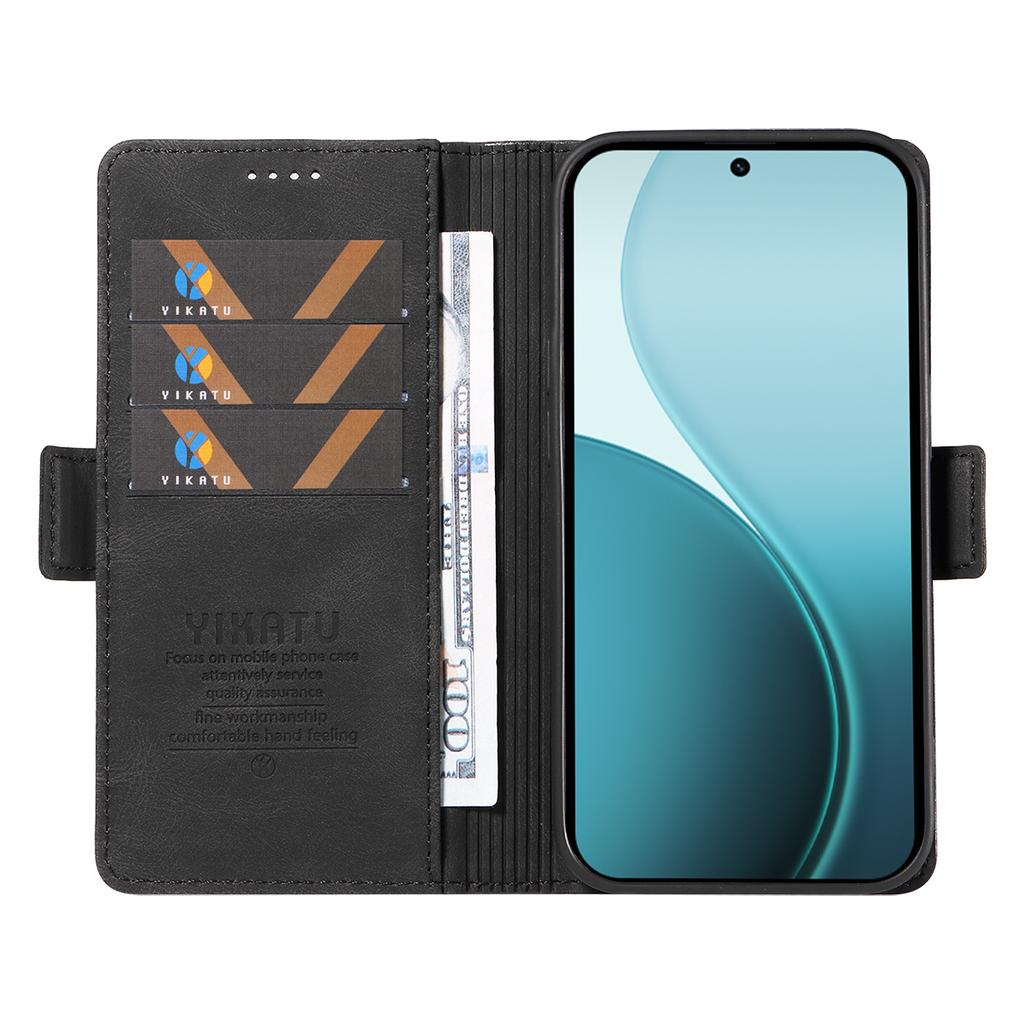 For Oppo Reno14 Pro 5G (China)/Oppo Reno14 Pro 5G (Global) Leather Case YIKATU YK-005 Skin-touch Feeling Wallet Phone Cover