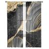 Тюлевые шторы с черной мраморной текстурой для гостиной, прозрачные занавески для спальни, оконные жалюзи, вуаль, шторы