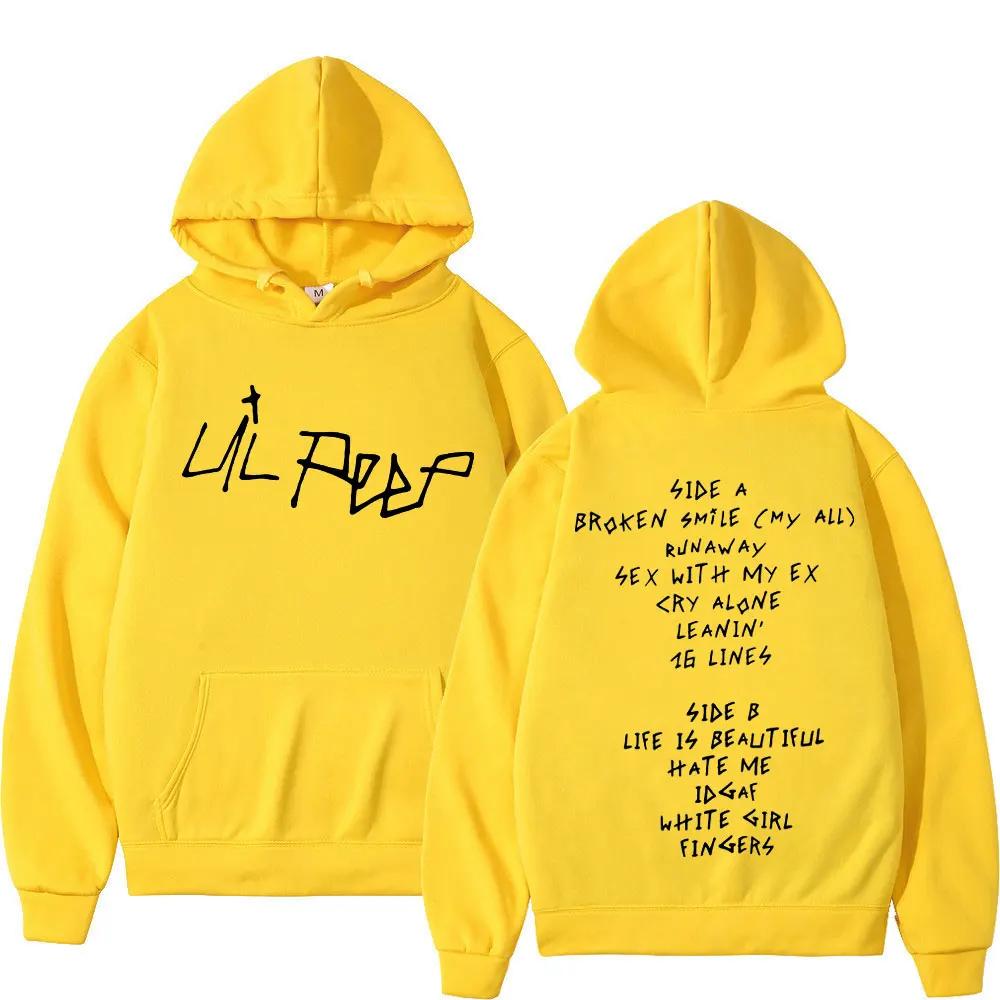 Rapper Lil Peep Fashion Casual Hoodie Men's and Women's Popular Hip Hop Hoodie Autumn Fashion Retro Wool Hoodie Street Wear