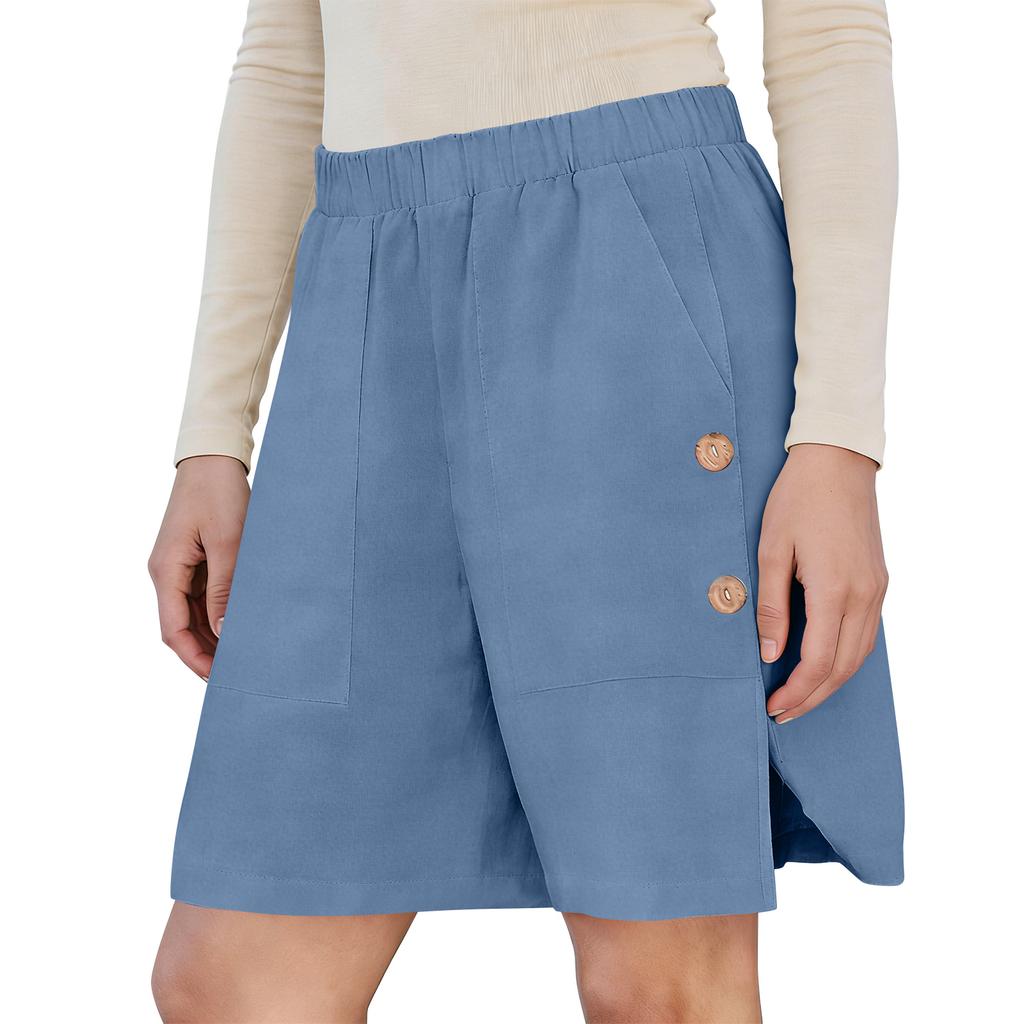 Women's Casual, Loose-fitting -color Pants With Pockets