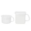 Noda Enamel Stocker with Handle and Seal Lid 65343 Round L  65344 Square L