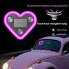 Автомобильная солнечная энергия беспроводная светодиодная треугольная подсветка окна 'любовь', беспроводная неоновая подсветка, атмосфера стойки C, декор салона автомобиля