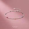 Браслет в корейском стиле из стерлингового серебра S925, минималистичный, цвета дофамина