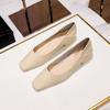 Women's Leisure Ol Commuting Retro Fashion Flat Shoes Square Head Soft Leather Single Shoes