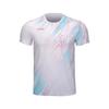 Li Ning Gradient Logo Round Neck Pullover Badminton Shirt Unisex tops Standard-White AAYU149-2