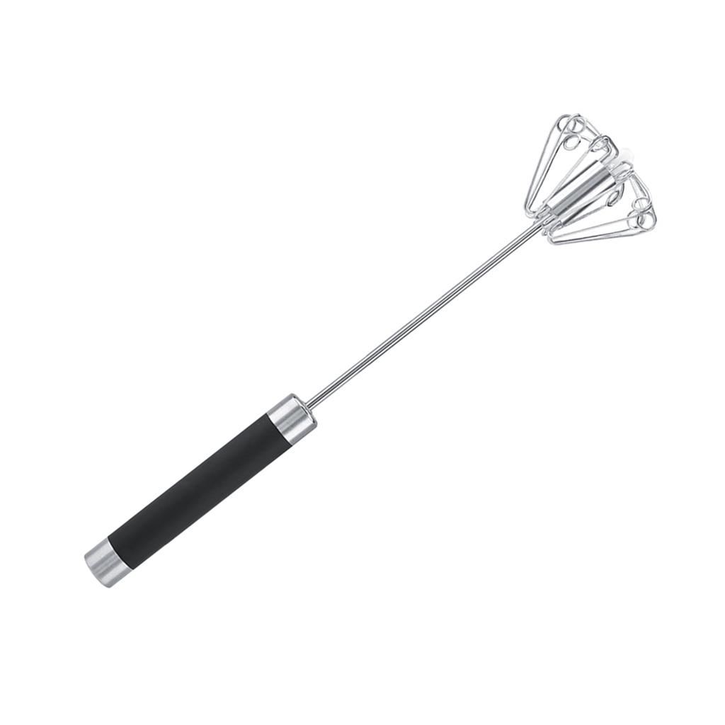 Stainless Steel Anti Rust Durable Rotatable Manual Whisk Egg Beater