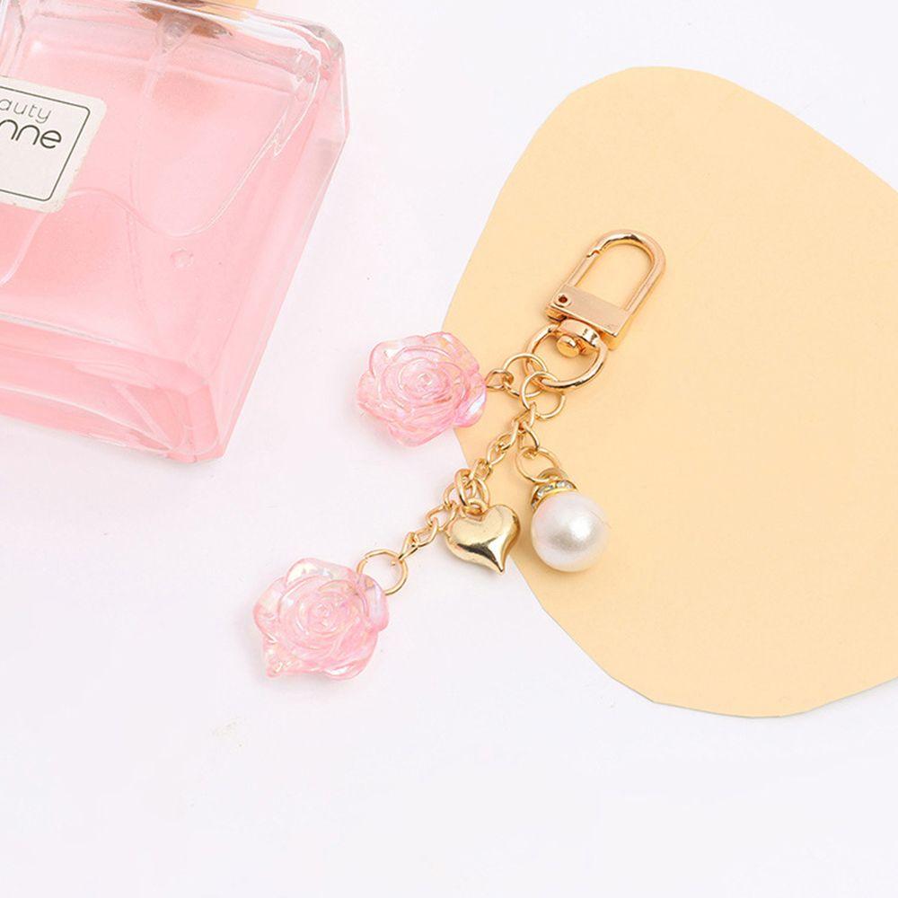 Pearls Pendant Bag Pendant Women Key Chain Korean Style Pendant Rose Car Key Ring Ornaments