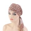 Bohimina Style Printed Voile Headscarf Bonnet for Women Islamic Hijab Headwraps Multifunction Muslim Scarf Turban Hair Scarves