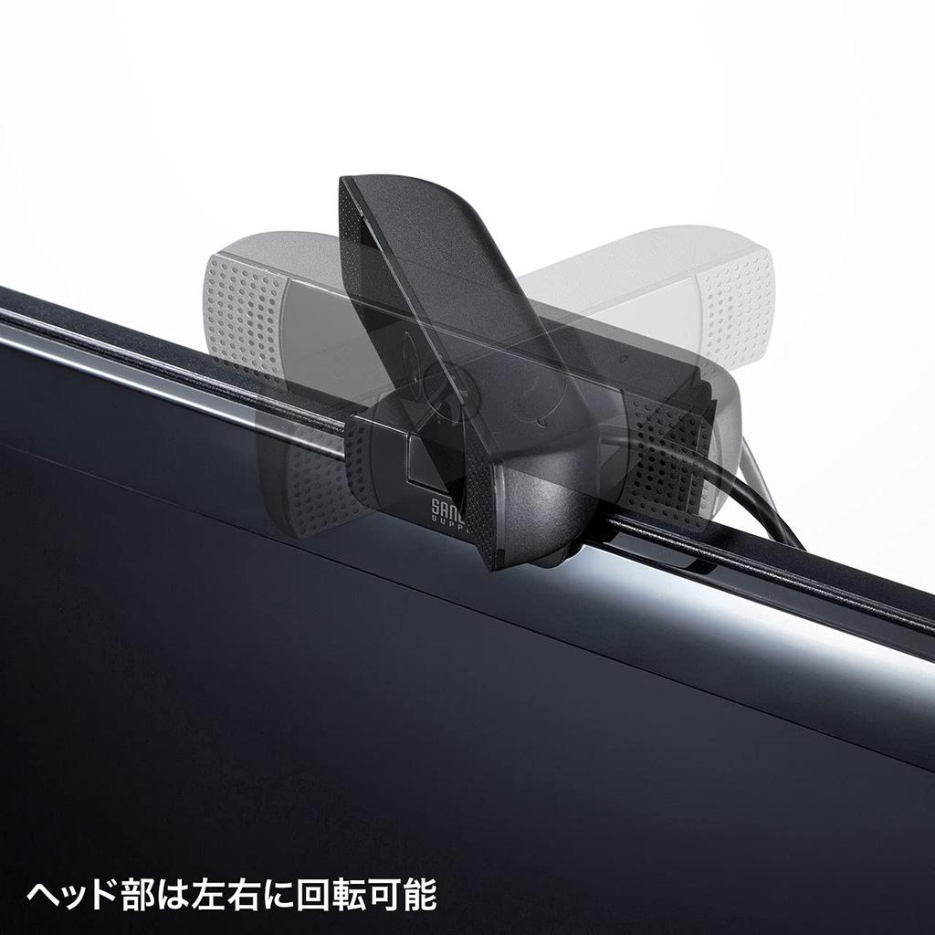 Sanwa Supply Stereo Microphone Web Camera CMS-V61BK Built-in