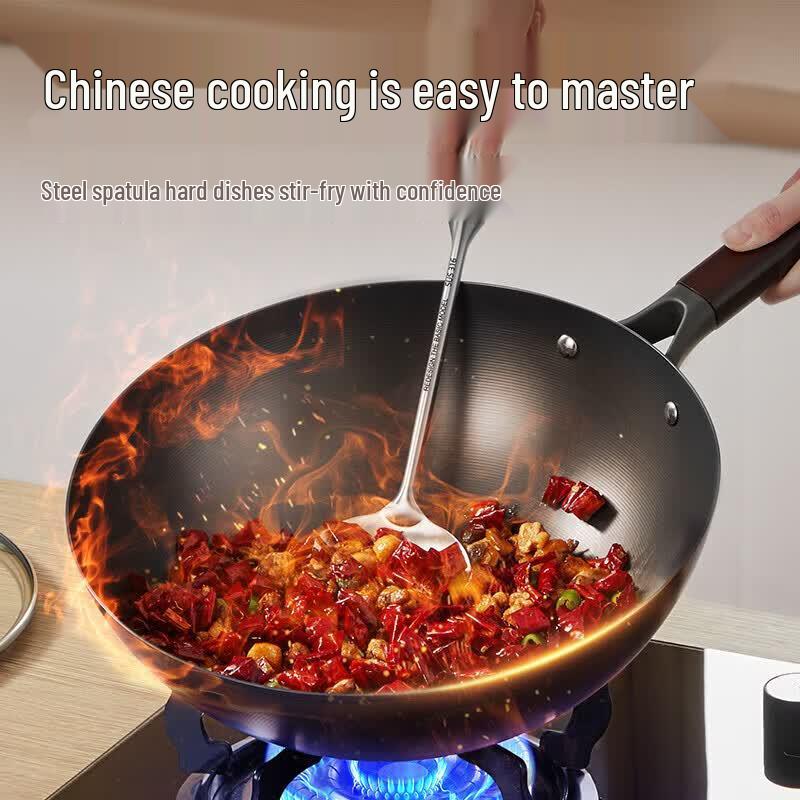 COOKER KING 28cm Non-Coated Cast Iron Wok
