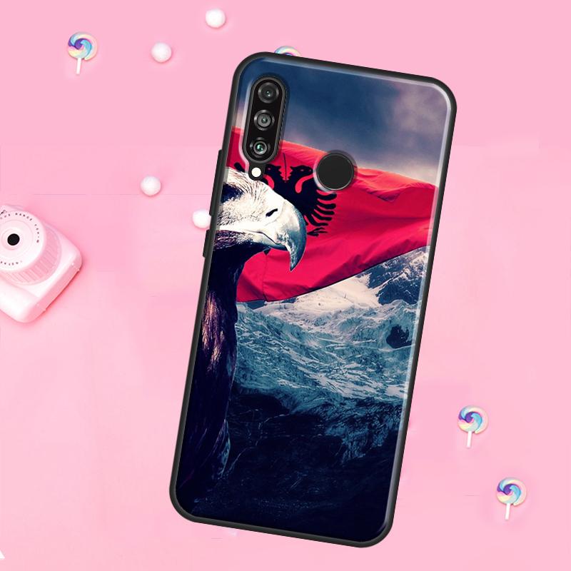 Флаг Албании Орел Для Huawei Nova 12i 7i 8i 11i 12s Y73 Y70 Y90 Y60 Y72 Y61 Y91 9 10 SE P30 Pro P40 Lite Чехол