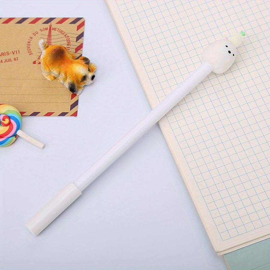 10pcs 0.5mm Creative Animal and Fruit Shape Gel Pen, Black Exam Water-based Pen, Cute Cartoon Office Signature Pen