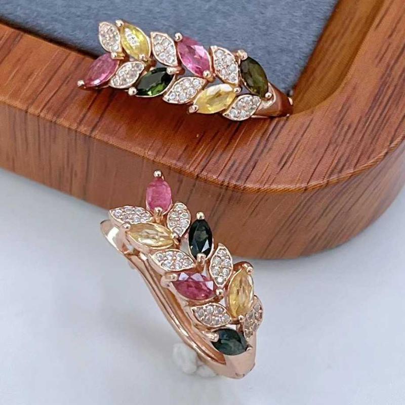 Sace Gems Стерлингового серебра 925 пробы, 2,5*5 мм, натуральный турмалин, зажим для ушей, ювелирные изделия для свадебной вечеринки, подарок