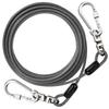 DANOFY Dog Tethering Wire Lead Cable 5mm Dog Tethering Cable with Improved Carabiner and Runner Training Lead for Outdoor Garden Suitable for and