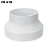 Ventilation Pipe Reducer Adapter Pipe Fittings ABS For Air Ventilation Systems Vents Parts 110 To 100/ 150 To100 / 200 To 150