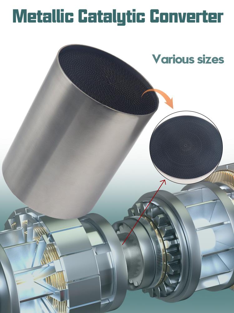 114X100 мм 200CPSI высококачественные фильтр-пакеты для каталитического нейтрализатора потока, универсальный металлический сотовый каталитический нейтрализатор, металлический катализатор