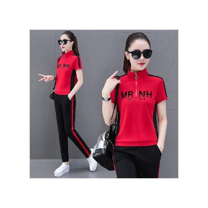 Женские облегающие спортивные костюмы в корейском стиле 2024 года — повседневный, стильный модный комплект из двух предметов