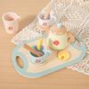 Wooden Tea Set Afternoon Snack Role Playing Toys Play House Pretend Make Tea Play With Teapot Teacup Boys Girls Gift Kids Gift