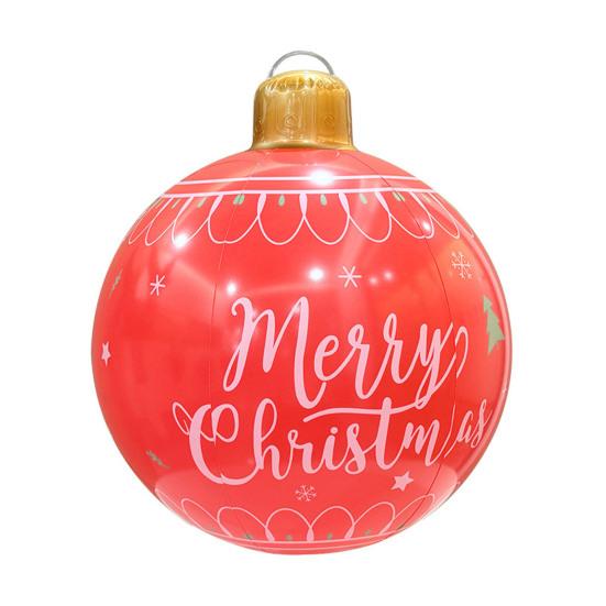 18.9 Inch Giant Inflatable Christmas Ball Outdoor Large PVC Blow Up Ball for Outside Yard Lawn Porch Decoration