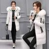 Winter Down Cotton Jacket Women Long Coat Parkas Thickening Female Warm Clothes Rabbit Fur Collar High Quality Jacket
