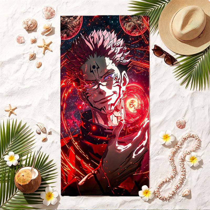 Sukuna Soft Beach Towel Stylish Beach Pool Towel for Summer Seaside Vacation Travel