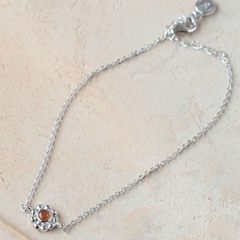 BELLOOGGI Fire Opal Flower Bracelet