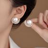 Niche High-End Korean Pearl Stud Earrings Light Luxury Women'S Earrings Versatile Retro Earrings Earrings~