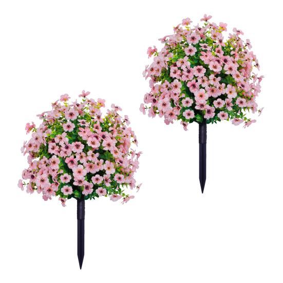 1/2 шт искусственный фиолетовый цветок с колышком устойчивый к ультрафиолетовому излучению искусственный пластиковый цветок шип для внутреннего и наружного сада крыльца патио свадебное украшение для вечеринки