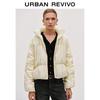 UR Women's Pleated Quilted Stand Collar Down Jacket