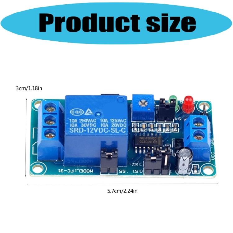 User Friendly 12V Time Delay Relays Board Easy Installation 8 Presets Intervals For Home Automation