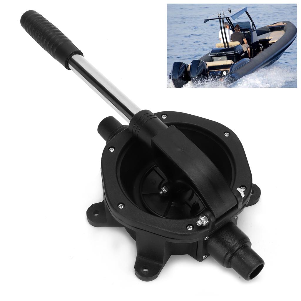 Marine Manual Diaphragm Bilge Pump 45Lpm 720GPH Stainless Steel Thread NonSlip Handle