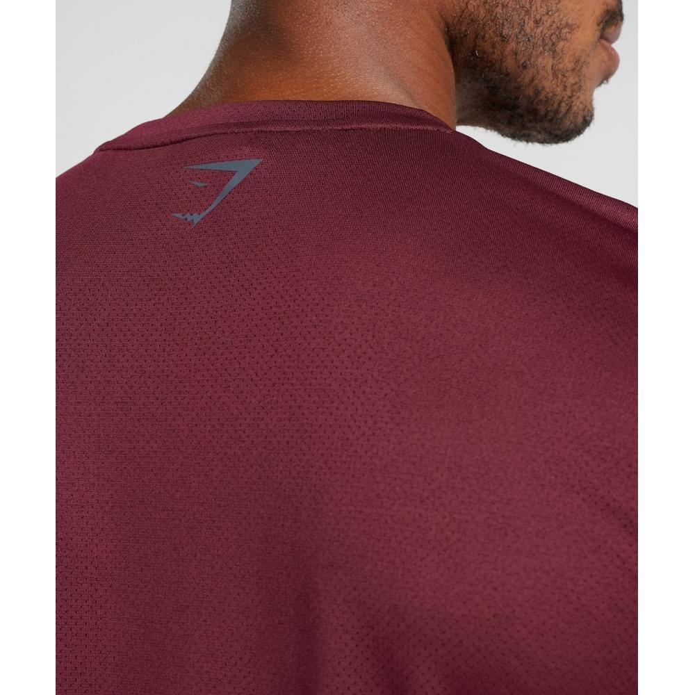 GYMSHARK Sport Long Sleeve T Shirt Plum Pink Black Marl A2A7L KBVL
