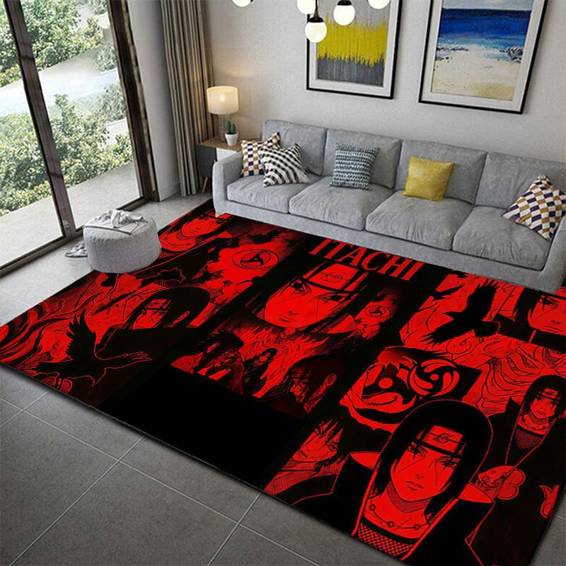 Naruto Modern Ninja Design Area Rug Durable Non-Slip Carpet for Gaming Room