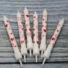 Birthday Cake Glossy Printed Red Love Pattern Pencil Candle Adult Party Cartoon 6 Candles