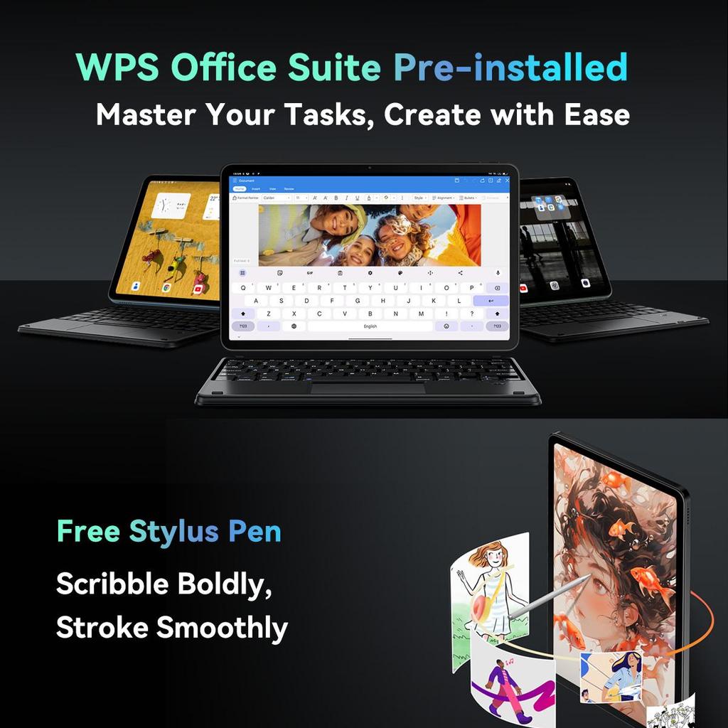 Восстановленный планшет Blackview MEGA 2 Android 15 4G 12 дюймов 24 ГБ ОЗУ 256 ГБ ПЗУ Widevine L1