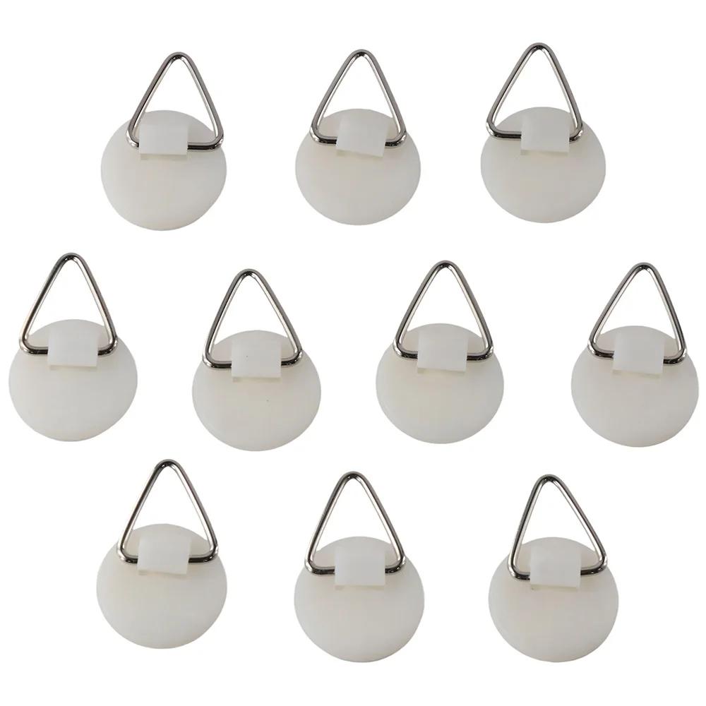 10Pcs Invisible Adhesive Plate Hangers Vertical Plate Holder Plastic Picture Hanger Without Nails Sticky Photo Frame Hangers