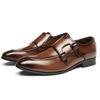 Британский Джентльмен Лоферы Monk Strap Новый Шарм Черные Коричневые Туфли для Мужчин Дизайнерские Формальные Свадебные Туфли для Выпускного Вечера Обувь для Возвращения Домой
